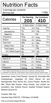 Chocolate Plantain Banana Chips